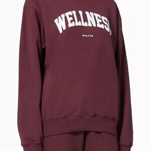 Sporty & Rich Burgundy Crewneck Sweatshirt